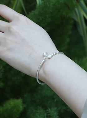 两世欢手镯足银999国风女款