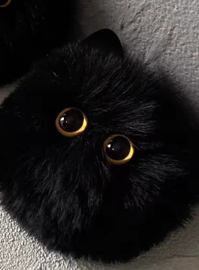 日本SIONOIS可爱毛绒小黑猫书包背包挂件公仔车钥匙扣玩偶礼物女
