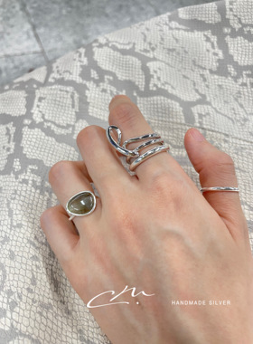 ChaliMizi女纯银极简素圈戒指