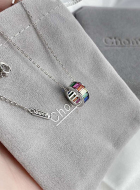 莫桑石项链女仿真方形镀白金礼物