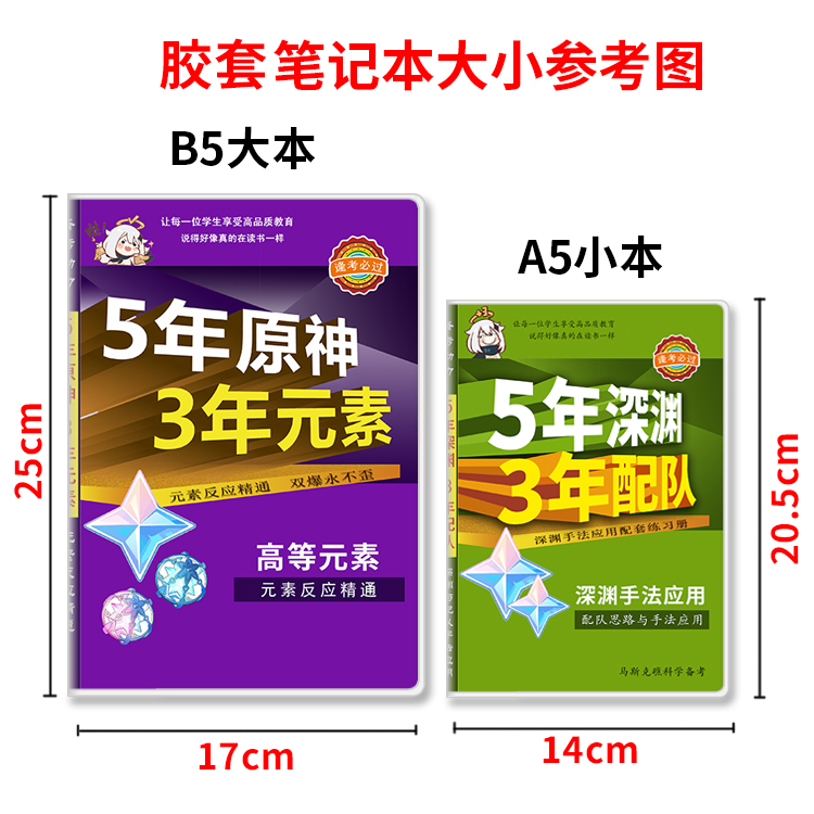 5年原神3年元素原神游戏周边笔记本深渊配队B5加厚创意作业本子 - 图3