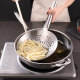 Colander ສະແຕນເລດຫນາເປັນພິເສດທີ່ມີອ່າງນ້ໍາມັນທີ່ກົງກັນ