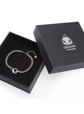 古巴可调节钛钢银白色手链