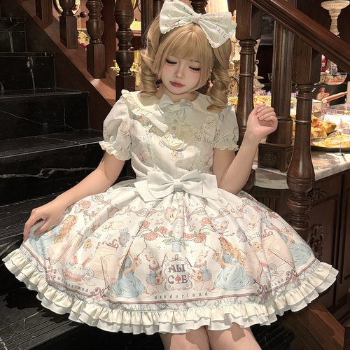 玩偶之诗原创lolita洛丽塔连衣裙op套装古早感doll感日常洋装 - 图3