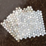 Шестиугольная раковина мозаика Ультра -белая ванная комната для ванной комнаты пруд пруд