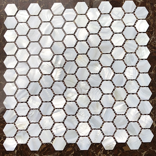 Шестиугольная раковина мозаика Ультра -белая ванная комната для ванной комнаты пруд пруд