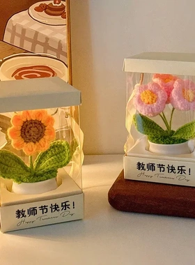 生日礼物女生摆件手工编织针织