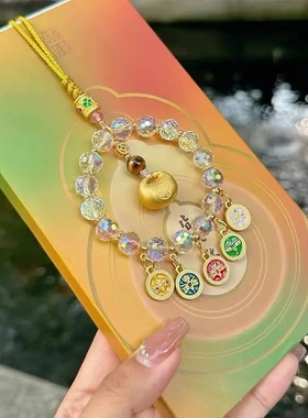 新款五路财神爆闪新中式包挂