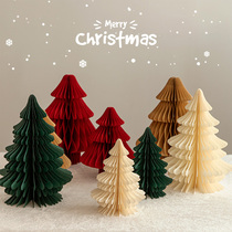 Christmas Tree Pendulum Mini Christmas Tree 2023 new Christmas origami Origami Decoration Scene Arrangement Props Gift Ornaments
