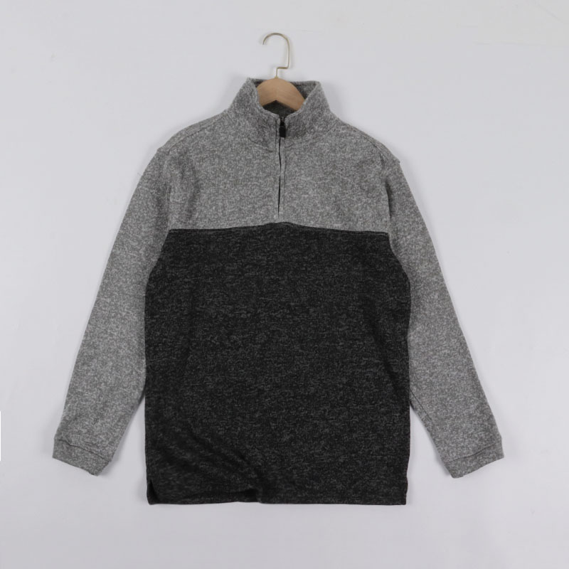 外贸原单！春秋加绒半拉链上衣冬款打底保暖长袖户外休闲套头卫衣 - 图0