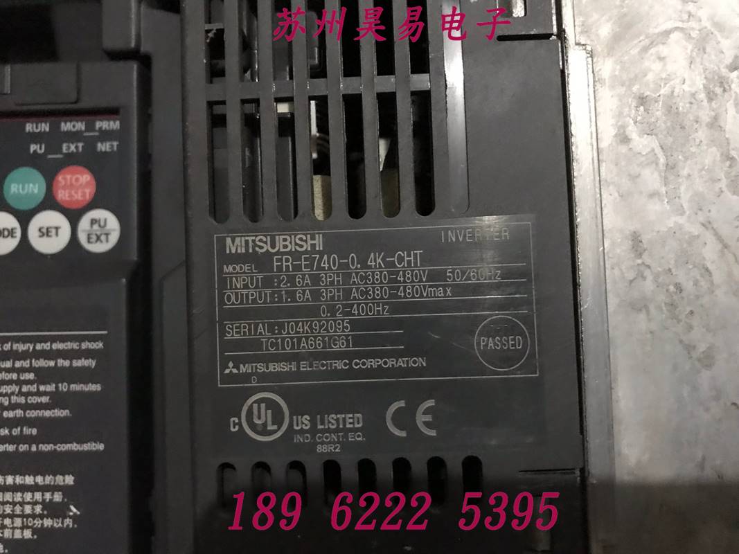 拆机三菱E700变频器 FR-E740-0.4K-CHT 0.4KW 380V三相400W包好-图2