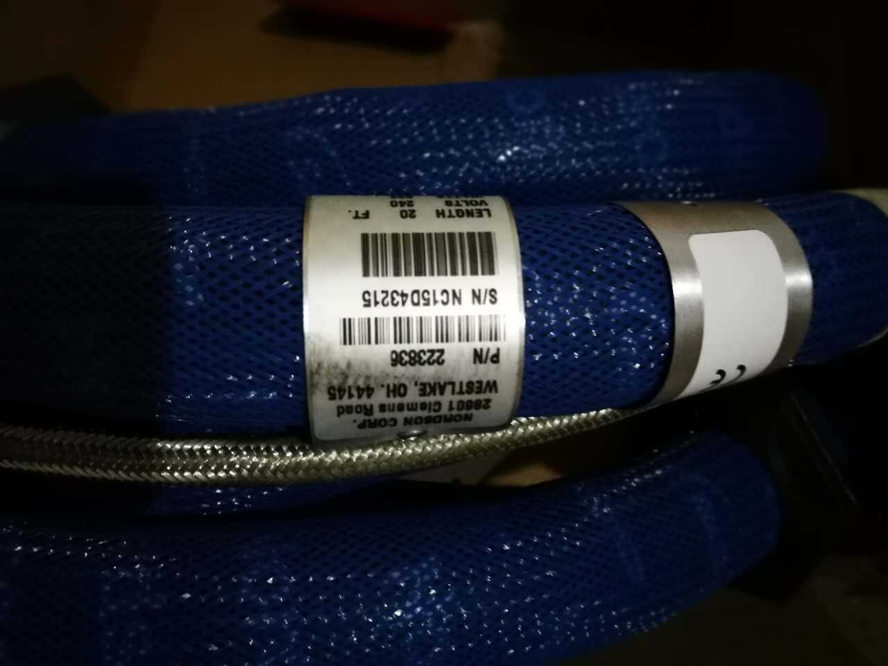 nordson 诺信 热熔胶机20英尺喉管 加热管 HOSE BLUE 胶管 223836 - 图1