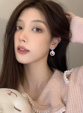 甜美少女耳环蚊香盘耳夹