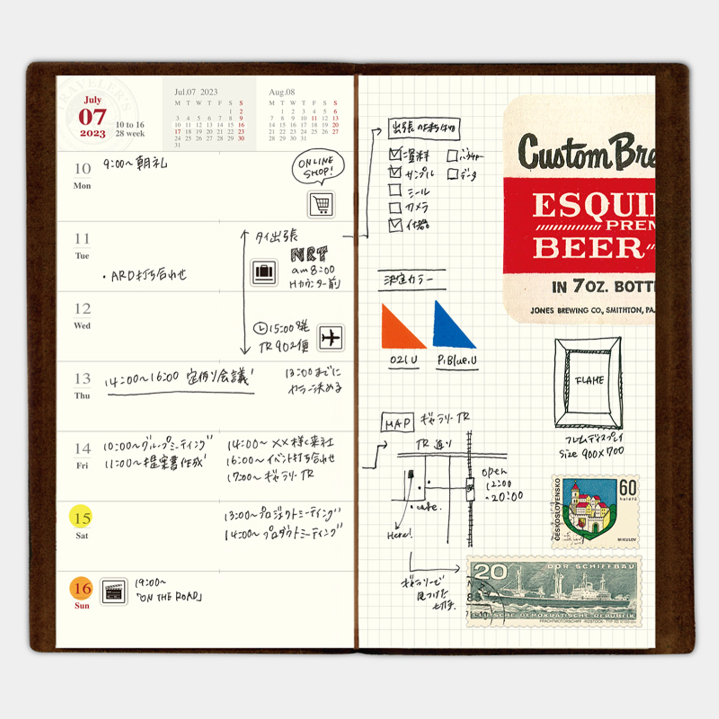 日本TRC手帐本2026年日程计划内芯TN标准型护照型手账内芯 - 图0