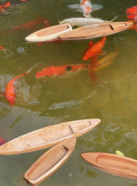小木船可下水乌篷船模型漂浮款