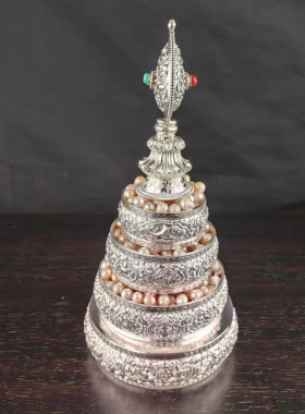 S999纯银曼扎盘藏式八吉祥