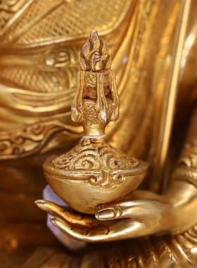 尼泊尔黄铜莲花生大士西藏佛像