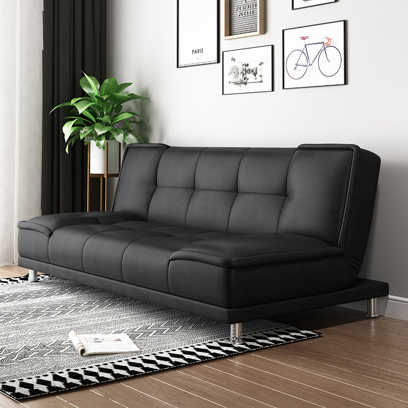 现代简约客厅小户型实木沙发床办公室多功能两用单双人可折叠沙发-图0