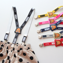 Korean Baby Braces Clips Infant Anti-Pants Drop Cartoon Gaffi Cat Childrens Pants Clip Male And Female Three Clip Tide
