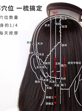 芯赫兹能量梳免洗头空心梳油脂粒清洁梳空心梳子油脂空心能量梳子