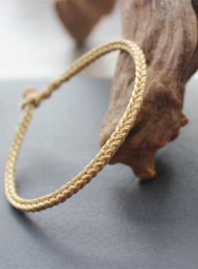 结福记王杏色手工编绳八股手绳