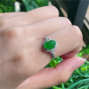 New product in September Hongyu Jadeite 18k gold inlaid ice waxy full color full green lucky Pixiu ring G50915