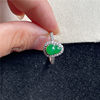 New product in September Hongyu Jadeite 18k gold inlaid ice waxy full color full green fortune gourd ring A910914