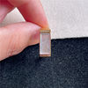 New product in September Hongyu Jadeite 18k gold inlaid ice seed white ice rectangular exquisite ring Genuine A880914