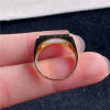 New product in September Hongyu Jadeite 18k gold inlaid ice seed white ice rectangular exquisite ring Genuine A880914
