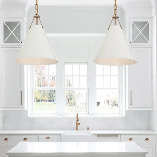 Lámpara de araña americana de un solo cabezal con barra simple