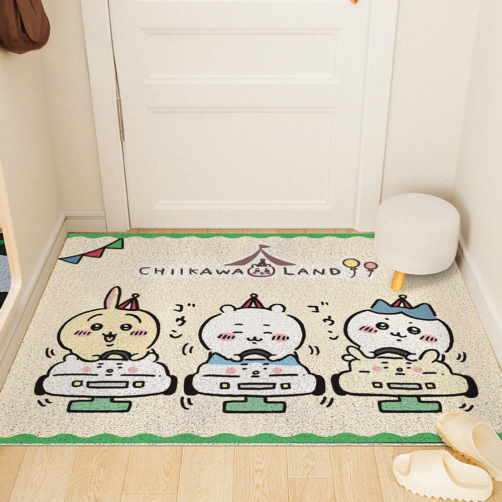 chiikawa吉伊卡哇入户地垫丝圈门垫家用防滑脚垫户外门口蹭脚地毯,淘宝优惠券,粉丝福利购,淘宝优惠卷