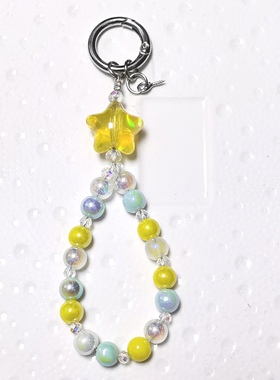 新款油画星星钥匙扣挂件包包挂饰钥匙链挂件