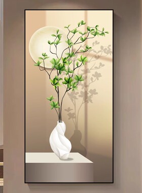 奶油玄关走廊尽头挂画小清新