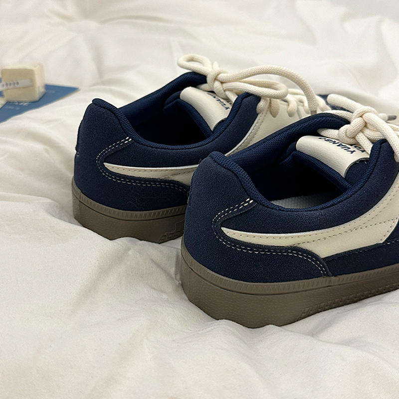 百搭2025春季新款休闲运动鞋女复古软底德训鞋圆头平底女小白鞋子 - 图2