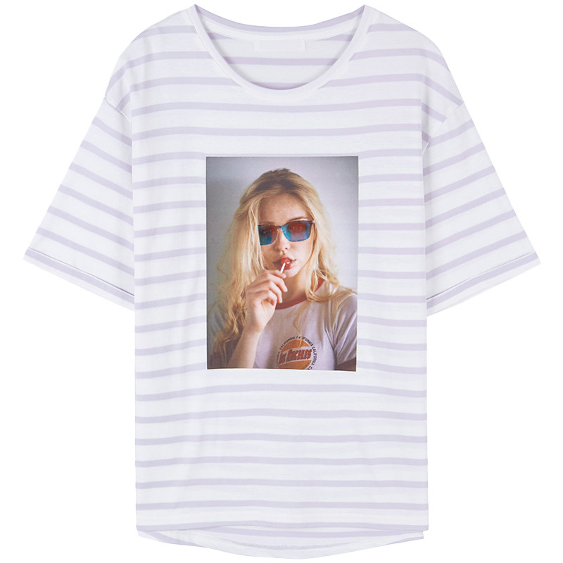 艾格夏季女装时尚百搭宽松短袖z157 艾格银座T恤