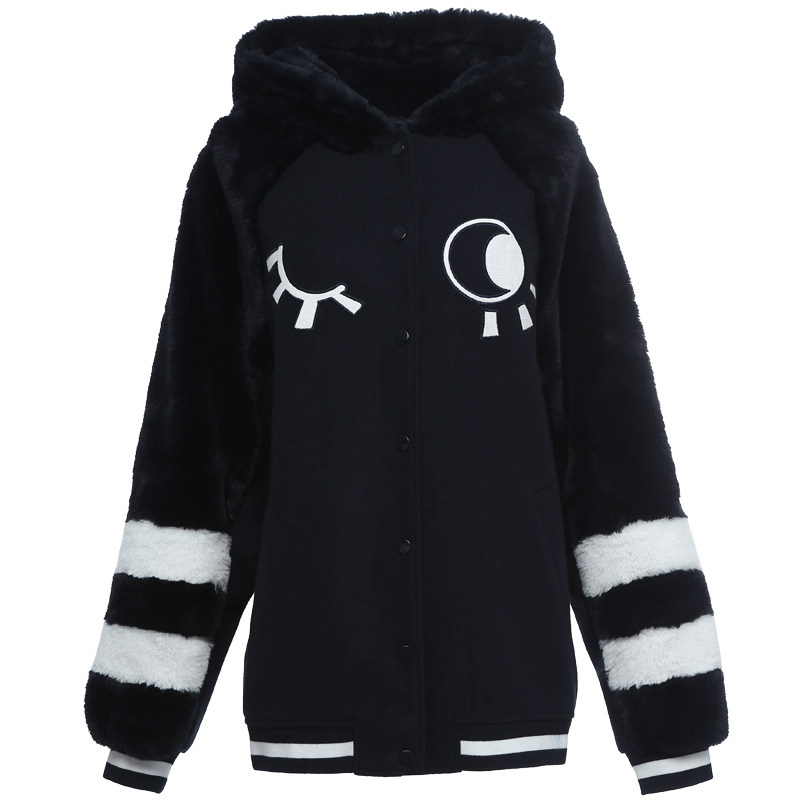 【断码xs/s】艾格冬羊毛卡通百搭舒适 艾格银座短外套