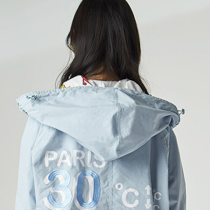 【断码l】艾格春秋季女装百搭拉链 艾格银座短外套