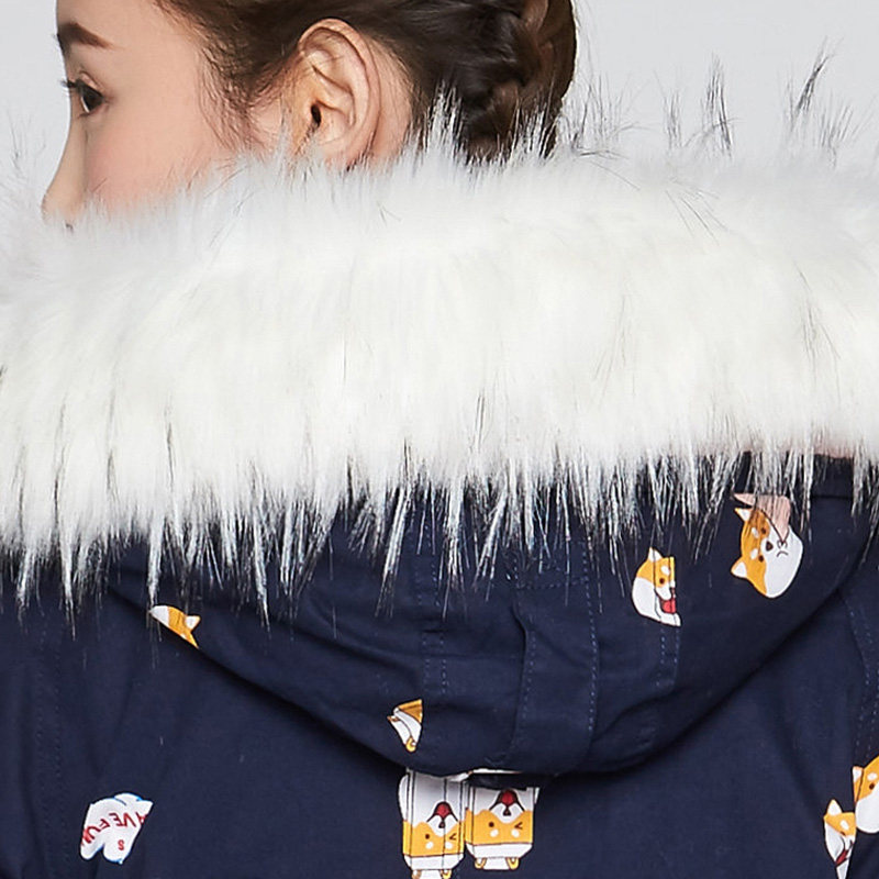 艾格冬装女装印花图案反季白鸭绒 艾格银座羽绒服