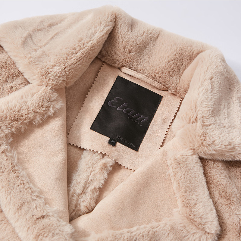 艾格冬季女装时尚百搭潮搭舒适大衣 艾格银座毛呢外套