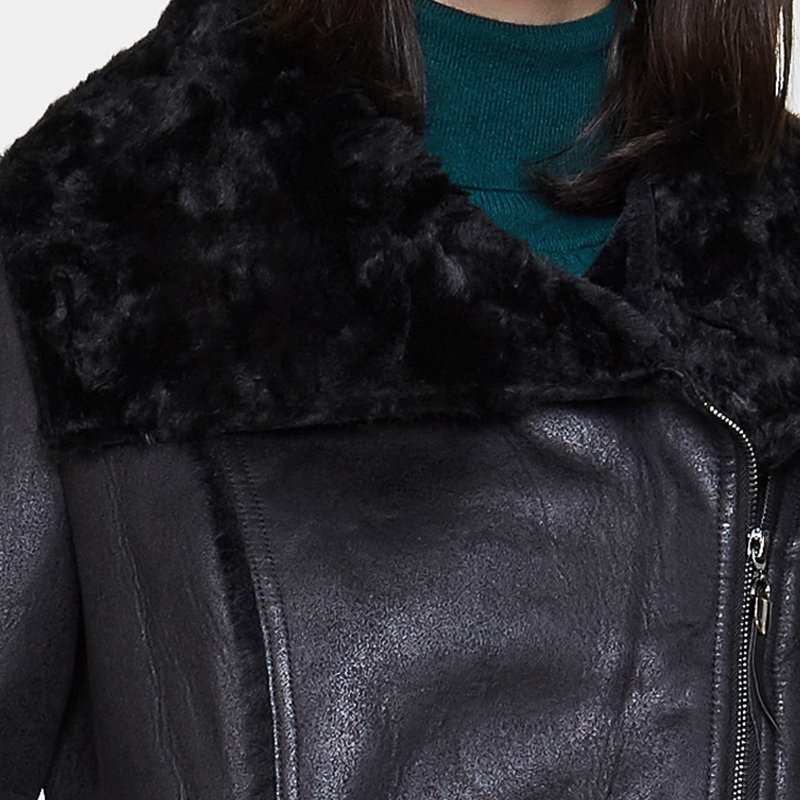 艾格冬季女装修身简约休闲束腰大衣 艾格银座毛呢外套