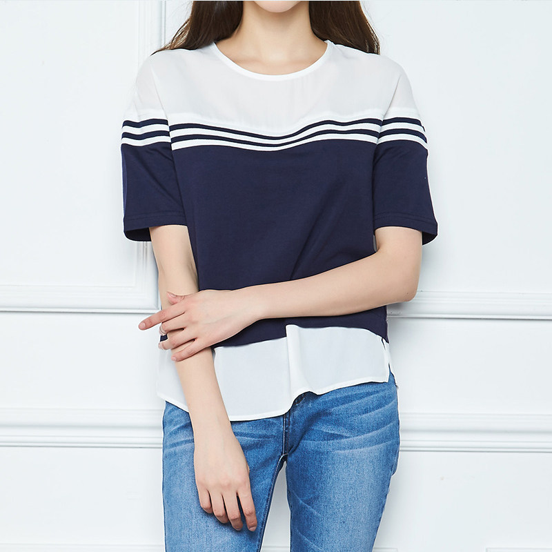 艾格2020夏季女装时尚百搭个性t恤 艾格银座T恤