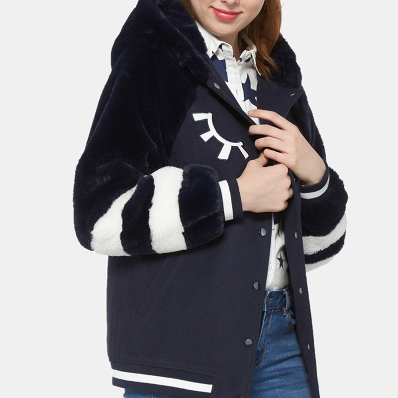 【断码xs/s】艾格冬羊毛卡通百搭舒适 艾格银座短外套