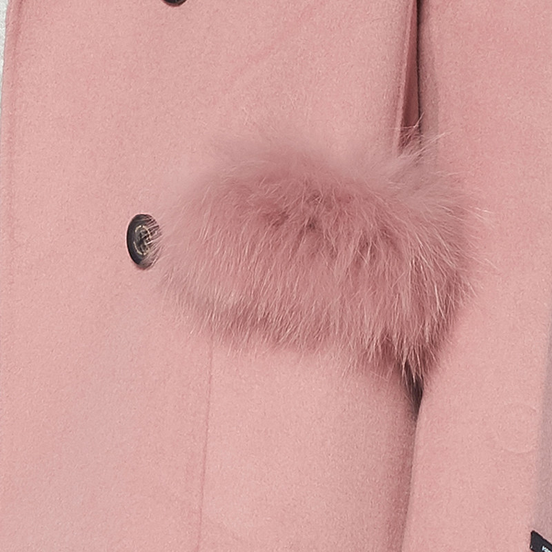 艾格冬季女装休闲纯色y217毛呢大衣 艾格银座毛呢外套