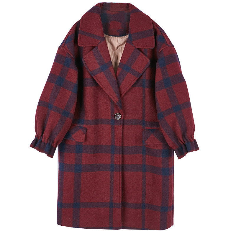 【断码l】艾格冬季女装羊毛百搭大衣 艾格银座毛呢外套