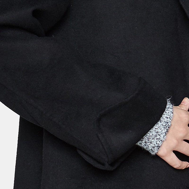 艾格冬季女装新款休闲羊毛毛呢大衣 艾格银座毛呢外套