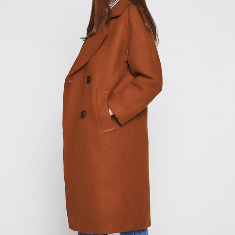 艾格冬季女装不过时羊毛休闲大衣 艾格银座毛呢外套