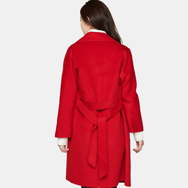 【断码l】艾格冬季女装时尚百搭大衣 艾格银座毛呢外套