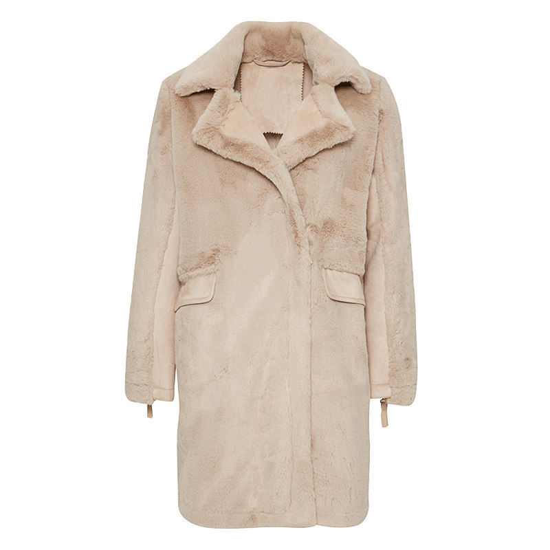 艾格冬季女装时尚百搭潮搭舒适大衣 艾格银座毛呢外套