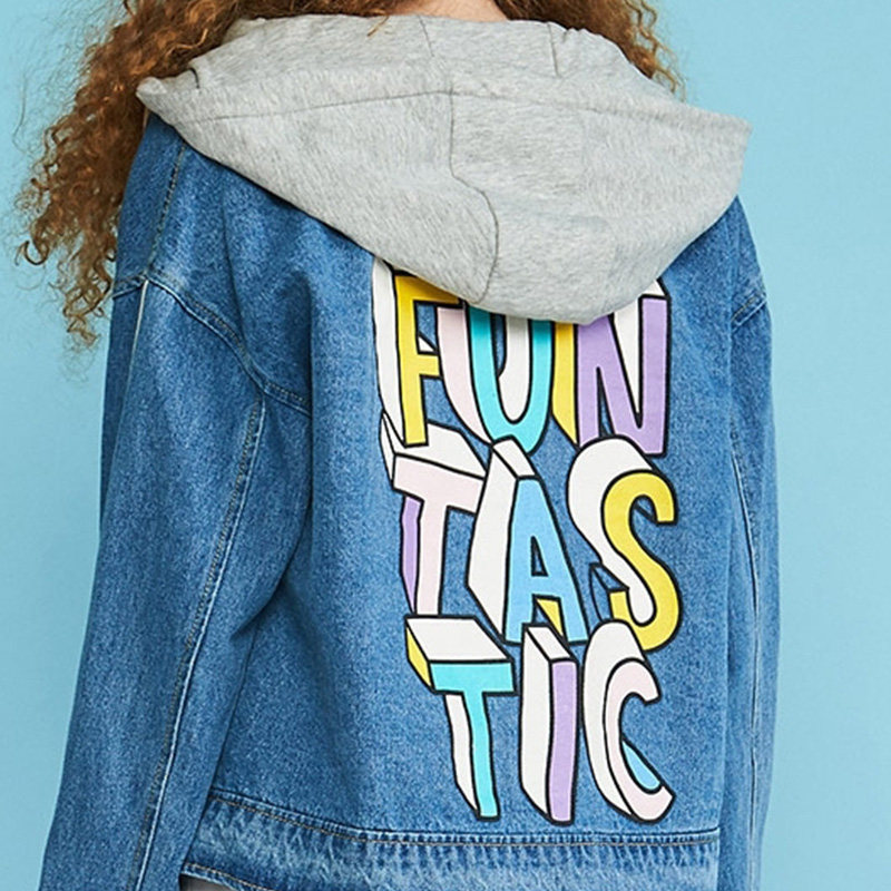 【断码s】艾格秋气质简约学生纯棉女 艾格银座短外套