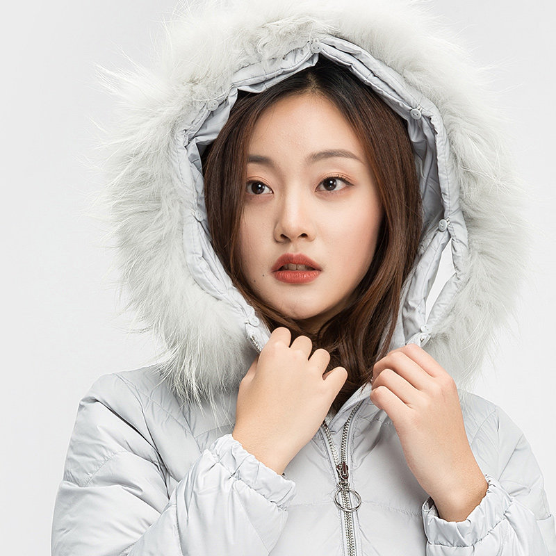 艾格冬装女装2019新款纯色羽绒服 艾格银座羽绒服